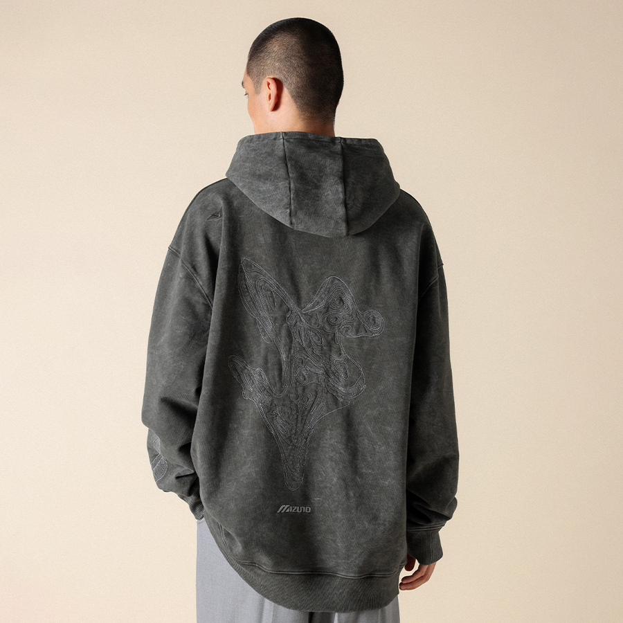 Mizuno Sportstyle FloraTech Hoodie Peat Charcoal